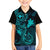 Hawaii Family Matching Puletasi Dress and Hawaiian Shirt Fish Hook Tattoo Mix Polynesian Plumeria Turquoise Version LT14 Son's Shirt Turquoise - Polynesian Pride