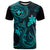 Hawaii T Shirt Fish Hook Tattoo Mix Polynesian Plumeria Turquoise Version LT14 Turquoise - Polynesian Pride