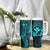 Hawaii Tumbler With Handle Fish Hook Tattoo Mix Polynesian Plumeria Turquoise Version