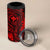 Hawaii 4 in 1 Can Cooler Tumbler Fish Hook Tattoo Mix Polynesian Plumeria Red Version