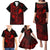 Hawaii Family Matching Puletasi Dress and Hawaiian Shirt Fish Hook Tattoo Mix Polynesian Plumeria Red Version LT14 - Polynesian Pride