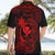 Hawaii Hawaiian Shirt Fish Hook Tattoo Mix Polynesian Plumeria Red Version LT14 - Polynesian Pride