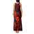 Hawaii Tank Maxi Dress Fish Hook Tattoo Mix Polynesian Plumeria Red Version LT14 - Polynesian Pride