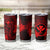 Hawaii Tumbler Cup Fish Hook Tattoo Mix Polynesian Plumeria Red Version