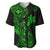 Hawaii Baseball Jersey Fish Hook Tattoo Mix Polynesian Plumeria Green Version LT14 Green - Polynesian Pride