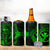 Hawaii 4 in 1 Can Cooler Tumbler Fish Hook Tattoo Mix Polynesian Plumeria Green Version