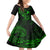 Hawaii Family Matching Mermaid Dress and Hawaiian Shirt Fish Hook Tattoo Mix Polynesian Plumeria Green Version LT14 Daughter's Dress Green - Polynesian Pride