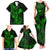 Hawaii Family Matching Tank Maxi Dress and Hawaiian Shirt Fish Hook Tattoo Mix Polynesian Plumeria Green Version LT14 - Polynesian Pride