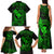 Hawaii Family Matching Tank Maxi Dress and Hawaiian Shirt Fish Hook Tattoo Mix Polynesian Plumeria Green Version LT14 - Polynesian Pride