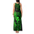 Hawaii Tank Maxi Dress Fish Hook Tattoo Mix Polynesian Plumeria Green Version LT14 - Polynesian Pride