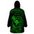 Hawaii Wearable Blanket Hoodie Fish Hook Tattoo Mix Polynesian Plumeria Green Version LT14 - Polynesian Pride