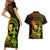 Hawaii Couples Matching Short Sleeve Bodycon Dress and Hawaiian Shirt Hula Girl Mix Polynesian Plumeria Reggae Version LT14 - Polynesian Pride