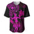 Hawaii Baseball Jersey Hula Girl Mix Polynesian Plumeria Pink Version LT14 Pink - Polynesian Pride