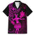 Hawaii Family Matching Puletasi Dress and Hawaiian Shirt Hula Girl Mix Polynesian Plumeria Pink Version LT14 Dad's Shirt - Short Sleeve Pink - Polynesian Pride