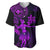 Hawaii Baseball Jersey Hula Girl Mix Polynesian Plumeria Purple Version LT14 Purple - Polynesian Pride