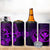 Hawaii 4 in 1 Can Cooler Tumbler Hula Girl Mix Polynesian Plumeria Purple Version