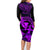 Hawaii Family Matching Long Sleeve Bodycon Dress and Hawaiian Shirt Hula Girl Mix Polynesian Plumeria Purple Version LT14 - Polynesian Pride