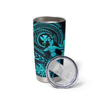 Hawaii Tumbler Cup Hula Girl Mix Polynesian Plumeria Turquoise Version LT14 - Polynesian Pride