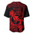 Hawaii Baseball Jersey Hula Girl Mix Polynesian Plumeria Red Version LT14 - Polynesian Pride