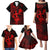 Hawaii Family Matching Puletasi Dress and Hawaiian Shirt Hula Girl Mix Polynesian Plumeria Red Version LT14 - Polynesian Pride