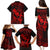 Hawaii Family Matching Puletasi Dress and Hawaiian Shirt Hula Girl Mix Polynesian Plumeria Red Version LT14 - Polynesian Pride