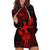 Hawaii Hoodie Dress Hula Girl Mix Polynesian Plumeria Red Version LT14 Red - Polynesian Pride