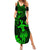 Hawaii Summer Maxi Dress Hula Girl Mix Polynesian Plumeria Green Version LT14 Women Green - Polynesian Pride