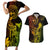 Hawaii Couples Matching Short Sleeve Bodycon Dress and Hawaiian Shirt King Kamehameha Mix Polynesian Plumeria Reggae Version LT14 Reggae - Polynesian Pride