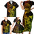 Hawaii Family Matching Short Sleeve Bodycon Dress and Hawaiian Shirt King Kamehameha Mix Polynesian Plumeria Reggae Version LT14 - Polynesian Pride