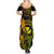 Hawaii Summer Maxi Dress King Kamehameha Mix Polynesian Plumeria Reggae Version LT14 - Polynesian Pride