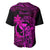 Hawaii Baseball Jersey King Kamehameha Mix Polynesian Plumeria Pink Version LT14 - Polynesian Pride