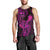 Hawaii Men Tank Top King Kamehameha Mix Polynesian Plumeria Pink Version LT14 - Polynesian Pride