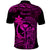 Hawaii Polo Shirt King Kamehameha Mix Polynesian Plumeria Pink Version LT14 - Polynesian Pride