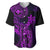 Hawaii Baseball Jersey King Kamehameha Mix Polynesian Plumeria Purple Version LT14 Purple - Polynesian Pride