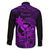 Hawaii Family Matching Long Sleeve Bodycon Dress and Hawaiian Shirt King Kamehameha Mix Polynesian Plumeria Purple Version LT14 - Polynesian Pride