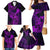 Hawaii Family Matching Mermaid Dress and Hawaiian Shirt King Kamehameha Mix Polynesian Plumeria Purple Version LT14 - Polynesian Pride