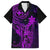 Hawaii Family Matching Mermaid Dress and Hawaiian Shirt King Kamehameha Mix Polynesian Plumeria Purple Version LT14 Dad's Shirt - Short Sleeve Purple - Polynesian Pride