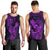 Hawaii Men Tank Top King Kamehameha Mix Polynesian Plumeria Purple Version LT14 - Polynesian Pride