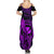 Hawaii Summer Maxi Dress King Kamehameha Mix Polynesian Plumeria Purple Version LT14 - Polynesian Pride