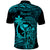 Hawaii Polo Shirt King Kamehameha Mix Polynesian Plumeria Turquoise Version LT14 - Polynesian Pride