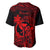 Hawaii Baseball Jersey King Kamehameha Mix Polynesian Plumeria Red Version LT14 - Polynesian Pride