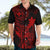 Hawaii Hawaiian Shirt King Kamehameha Mix Polynesian Plumeria Red Version LT14 - Polynesian Pride