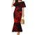 Hawaii Mermaid Dress King Kamehameha Mix Polynesian Plumeria Red Version LT14 Women Red - Polynesian Pride