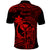 Hawaii Polo Shirt King Kamehameha Mix Polynesian Plumeria Red Version LT14 - Polynesian Pride