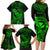 Hawaii Family Matching Long Sleeve Bodycon Dress and Hawaiian Shirt King Kamehameha Mix Polynesian Plumeria Green Version LT14 - Polynesian Pride