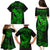 Hawaii Family Matching Puletasi Dress and Hawaiian Shirt King Kamehameha Mix Polynesian Plumeria Green Version LT14 - Polynesian Pride