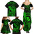 Hawaii Family Matching Summer Maxi Dress and Hawaiian Shirt King Kamehameha Mix Polynesian Plumeria Green Version LT14 - Polynesian Pride