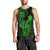 Hawaii Men Tank Top King Kamehameha Mix Polynesian Plumeria Green Version LT14 - Polynesian Pride