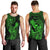 Hawaii Men Tank Top King Kamehameha Mix Polynesian Plumeria Green Version LT14 - Polynesian Pride