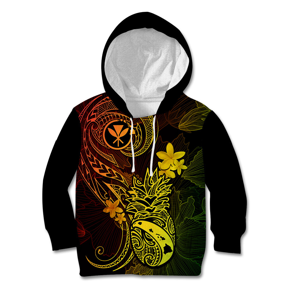 Hawaii Kid Hoodie Pineapple Mix Polynesian Plumeria Reggae Version LT14 Reggae - Polynesian Pride